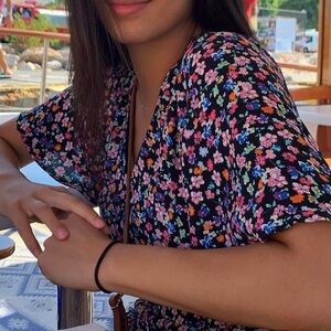 Floral Black Women's romper